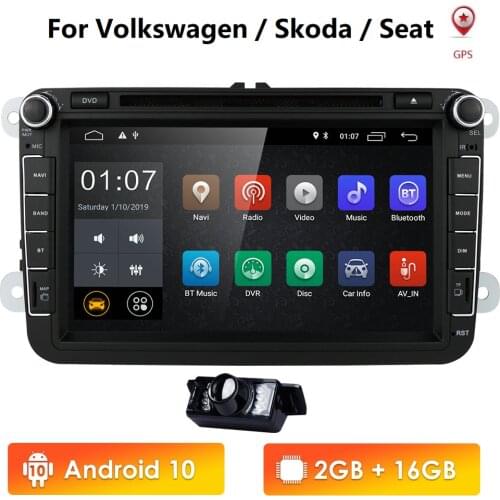 Android 10 IPS DSP Car DVD Radio Stereo GPS Multimedia for Volkswagen VW Passat B6 Golf Tiguan Car Navigation USB Bluetooth Cam