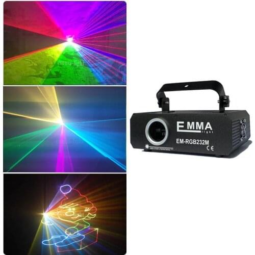 Free Shipping 1.2W RGB Analog Full Color Beam Animation Laser Effect DMX Wedding Party Stage Lighting