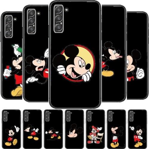 Mickey Phone cover hull For SamSung Galaxy S8 S9 S10E S20 S21 S5 S30 Plus S20 fe 5G Lite Ultra black soft case