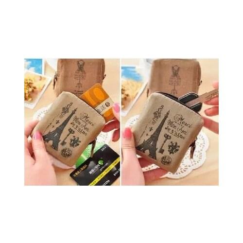 1PC girl kids coin purse holder keychain bag retro mini kids zipper bag nostalgic memory canvas coin purse small gifts