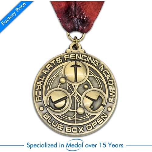 Custom arts medals cheap 3D antique gold medals factory produce custom high quality metal medals with ribbons