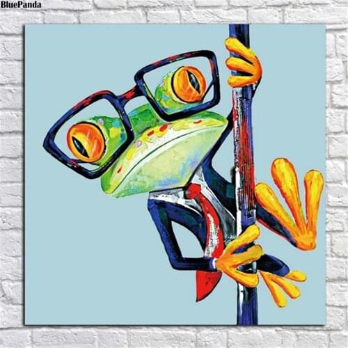 Dancing Frogs Canvas Painting Baby Nursery Wall Art Poster Print Nordic Kids Decoration Picture Boy Children Bedroom Decor