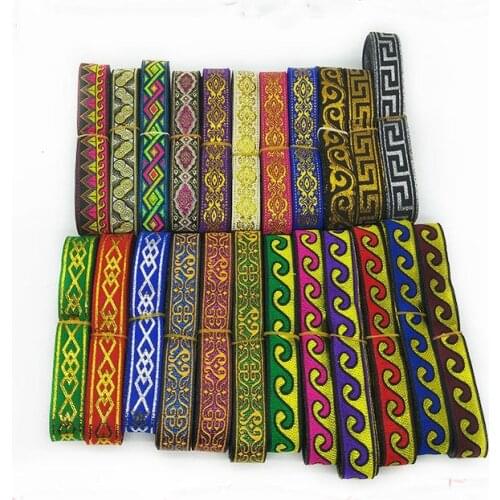 Wholesale 2018 NEW 23 styles 20mm 16yards/lot Polyester Woven Jacquard Ribbon DIY handmade Sewing tape lace ribbon