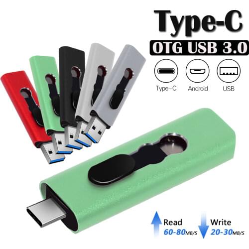 Hotsale OTG USB Flash Drive Type C Pen Drive 512GB 256GB 128GB 64GB USB Stick 3.0 Pendrive for Type-C Device for business gifts