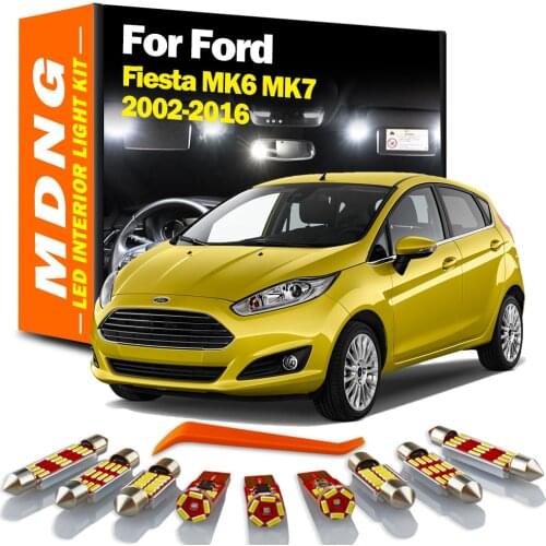 Canbus For Ford Fiesta MK6 MK7 2002-2016 Vehicle LED Interior Map Dome Trunk Light License Plate Lamp Kit Car Accessories