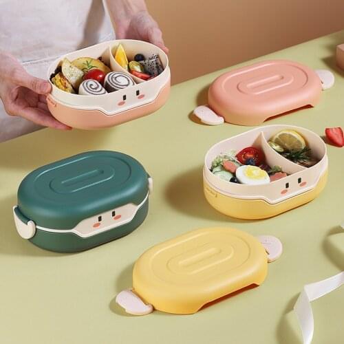 Cute Bento Lunch Box Kawaii for Kids School Children Japanese Style Kindergarten Childrens Bread Sandwich Food Box Plastic
