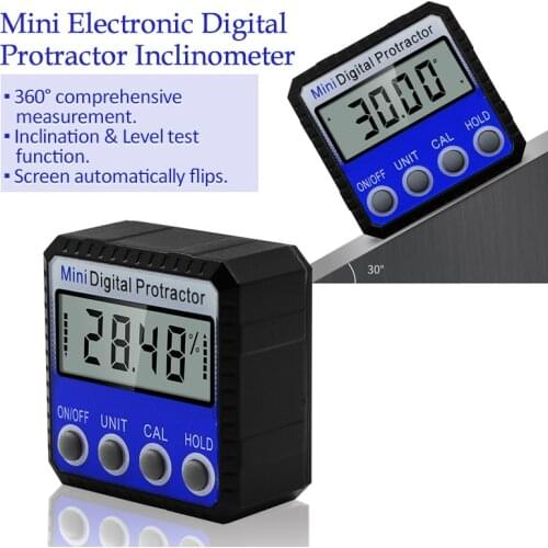 Mini Electronic Digital Protractor Inclinometer With Magnets Base 360° Comprehensive Measurement Precision Level Test