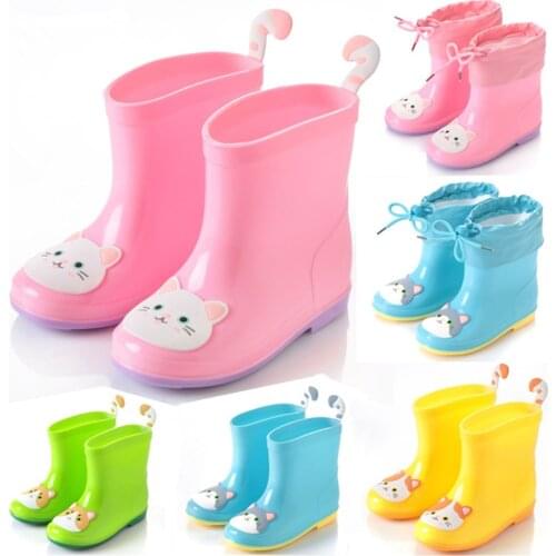Fashion classic childrens shoes rubber kids cartoon shoes children water shoes waterproof rain boots student rain boots