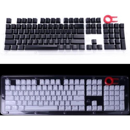 104 Keys Layout Low Profile Keycaps Set for Mechanical Keyboard Backlit Crystal Edge Design Cherry MX With Key Caps Puller