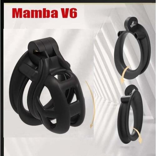 2021 New 3D Mamba Male Chastity Device Cobra Cock Cage Double-Arc Cuff Penis Ring Chastity Belt BDSM Adult Sex Toys For Men