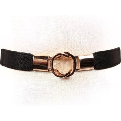 New Dress Wide Down Jacket With Skirt Simple Wild Korean Fashion Elastic Black Waist Girdle Cummerbunds Corset Belt