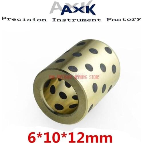 2021 New Arrival Sale Ball Bearing Rodamientos 6x10x12 Mm Linear Graphite Copper Set Bearing Bushing Oil Self-lubricating Jdb