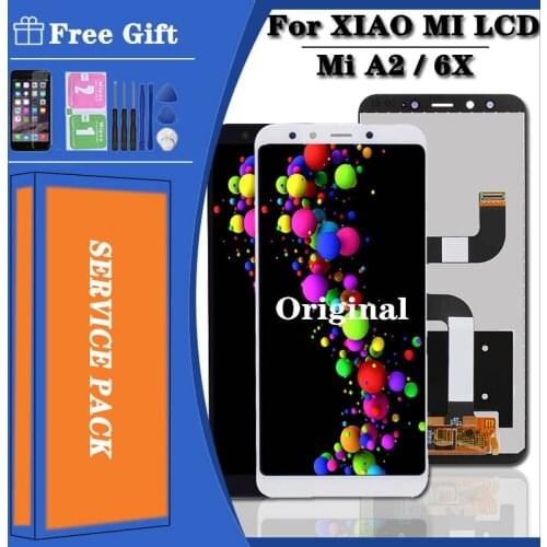 5.99 inch Original For Xiaomi Mi A2 MiA2 LCD Touch Screen Digitizer Assembly With Frame For Xiaomi Mi 6X Mi6X display screen