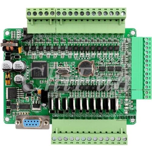 Freeshipping FX1N FX2N-24MT 6AD 2DA PLC industrial control board Special encryption with 6 way NTC 50K temperature RS485 RTC