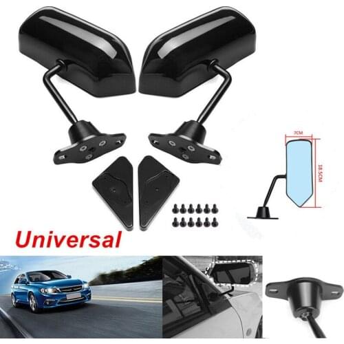 SDAO Universal F1 Style Racing Car Rear View Side Mirrors Convex Glass Cafe Retro Kit