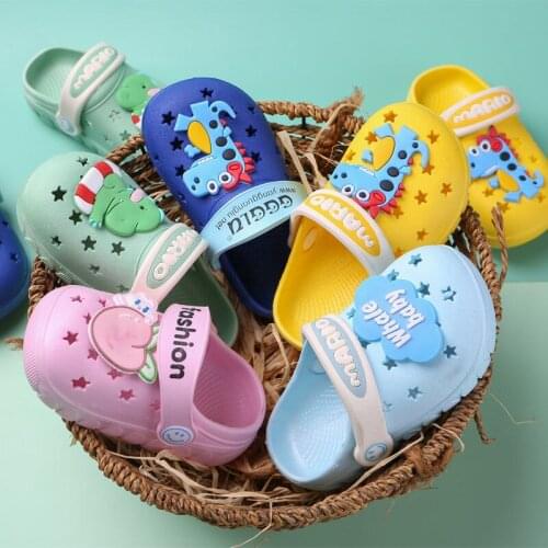 Childrens Slippers Summer Girls Boys And Baby Non-slip Slippers Cartoon Clogs Beach Sandals Toddler Girl Shoes Baby Girl Clogs