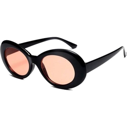 The same oval sunglasses male ins street shooting concave shape photo retro sunglasses female sunglasses woman