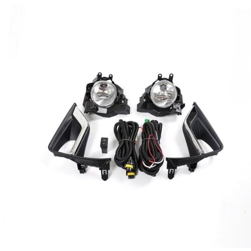 LED Fog Lights Cover Wire Switch for Toyota Land Cruiser PRADO 2018 2019 2020 Auto Headlight Front Bumper Halogen Fog Lamp