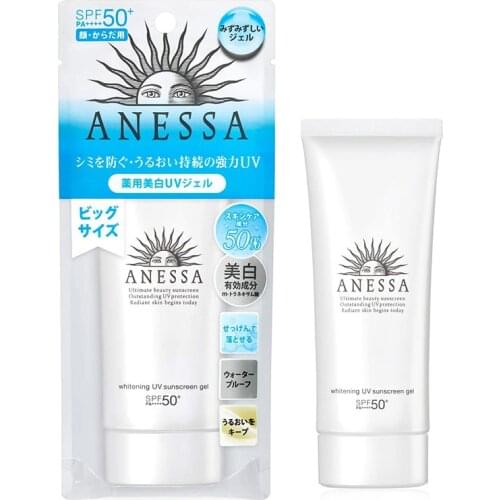 Japan ANESSA SPF50+ Whitening Brightening Face Body UV Sunscreen Gel 90g Prevent Spots Moisturizing Skincare Tranexamic Acid