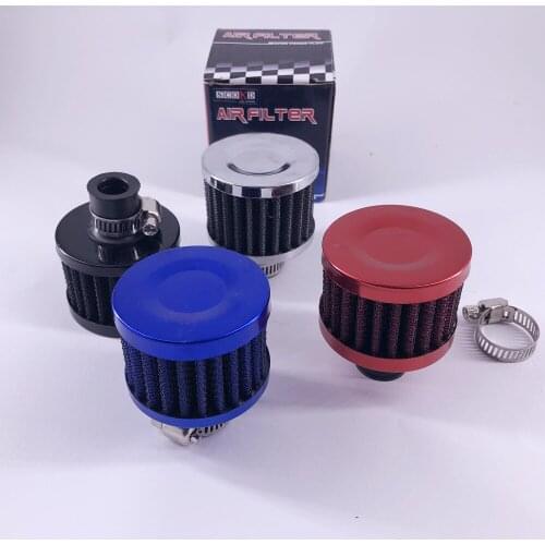 Universal 12mm Car Air Filter Cold Air Intake High Flow Crankcase Vent Cover Mini Breather Filters
