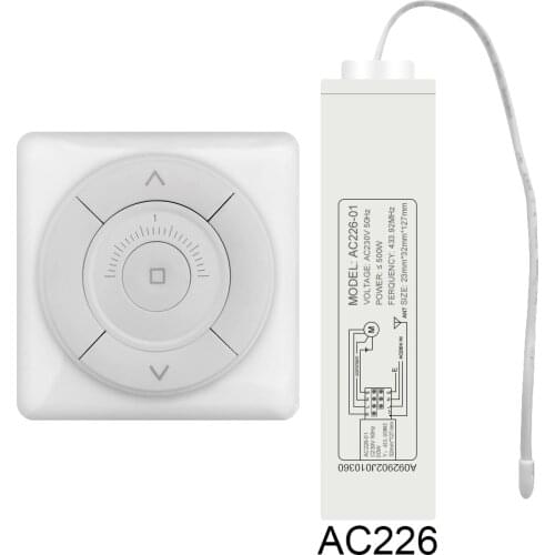 Universal Mini Receiver 433.92mhz RF 1CH Remote Control Wall Switch For Roller Motor Automated Curtains Shutter Tubular Motor