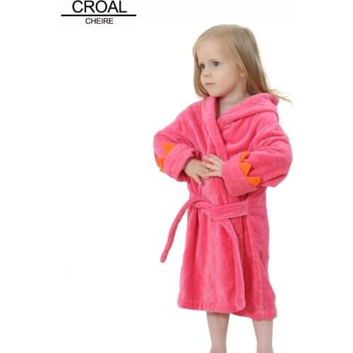 Dinosaur Velvet Bath Robe Poncho Hooded Towel Girls Bathrobe Kids Baby Towel Poncho Baby Boys Clothes Sleepwear Cotton Nightwear