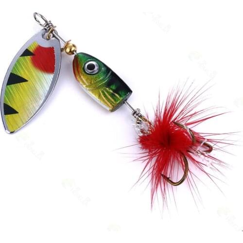 1pcs 4.5cm 7g Metal Sequin Swing Fishing Spinner Bait Sea Fishing Fish Head Rotating Fixture Head Bait Hard Bait Fishing Tools