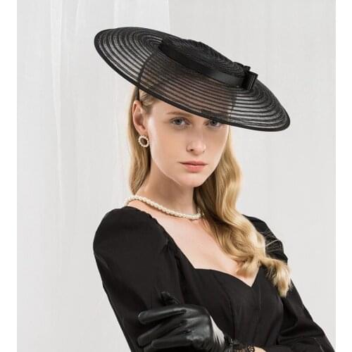 Lady Fedoras Line Hat Female Wide Brim Fedoras Hats Spring New Fashion Yarn Homburg Contracted Caps Female British Cap A13