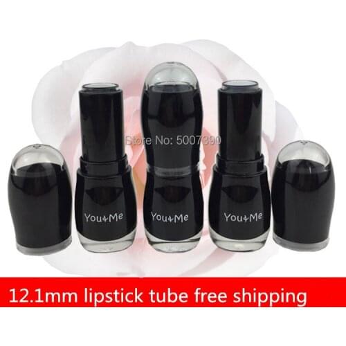 10/30/50pcs Empty Lip Gloss Container Lipstick Tube DIY Container Lip Balm Tubes Black Lipstick Tube