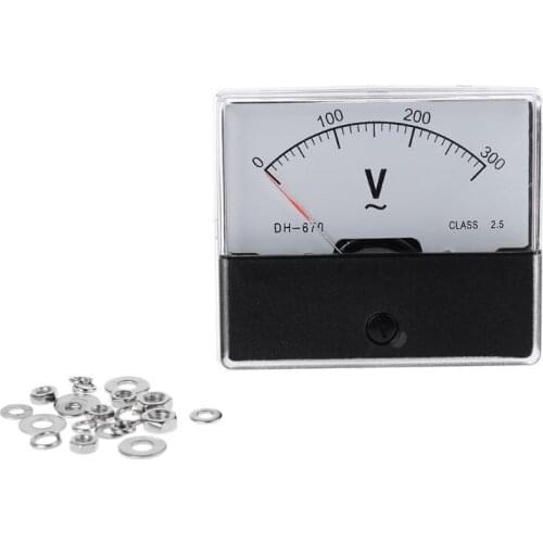 AC 0-300V Analog Panel Meter Voltmeter DH-670 Voltage Gauge Panel Volt Meter
