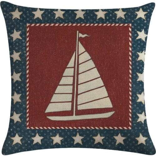 American Mediterranean Sailing Series Square Bedside Childrens Living Room Bay Window Sofa Pillow Waist Cushion Back