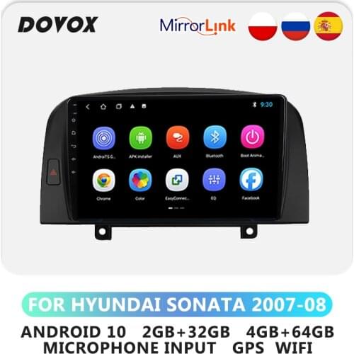 DOVOX For HYUNDAI SONATA 2007-2008 Android 10 Car Radio Multimedia Video Player GPS 2din Autoradio Stereo 2 Din Wifi Navigation