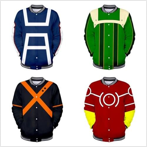 My hero academia Jacket coat Boku no Hero Academia Cosplay Sweatshirt Midoriya Izuku harajuku Hoodies brand Jackets clothes