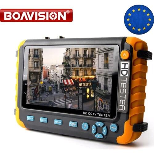 BOAVISION 5 Inch TFT LCD 1080P / 5MP 4 IN 1 TVI AHD CVI Analog CCTV Tester Security Camera Tester Monitor Input Audio Test