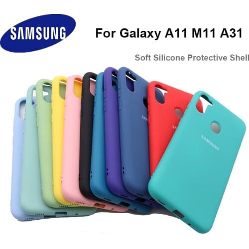 Samsung For Galaxy M11 A31 A11 Case Housing Silky Silicone Cover Soft-Touch Back Protective Shell For Galaxy A31 A11