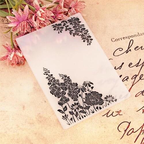 Flower vines paper Embossing folders Plastic Scrapbooking DIY Template Fondant Cake Photo Album Card Making Easter gift