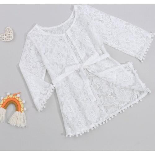 Kids girls Lace Cardigan Girls Bolero Cardigan Long Sleeve Lace Bolero Jacket For Wedding Dress Bolero Party White Clothing