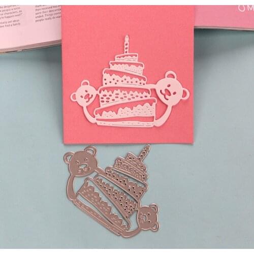 DUOFEN METAL CUTTING DIES BIRTHDAY cake cutout lace embossing stencil DIY Scrapbook Paper Album 2019 new