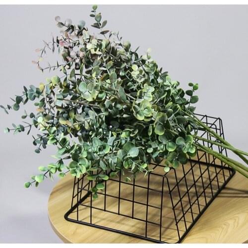 Simulation Plant Long Stem Eucalyptus Leaf Hotel Bottle Flower Green Plant Money Leaf Interior Decoration