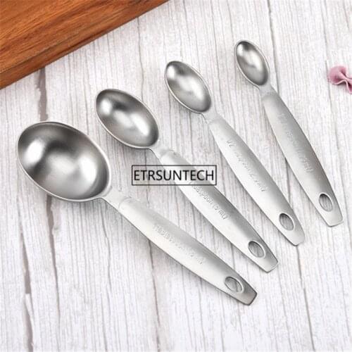 50Set Stainless Steel Kitchen Measuring Tool Measuring Cups and Spoons Coffee Sugar Scoop Baking Measuring