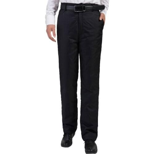 Mens Warm Puffer Capris Pantalones Abajo Winter Plus Size 100% White Duck Down Pants Male Oversized Straight Thick Trousers