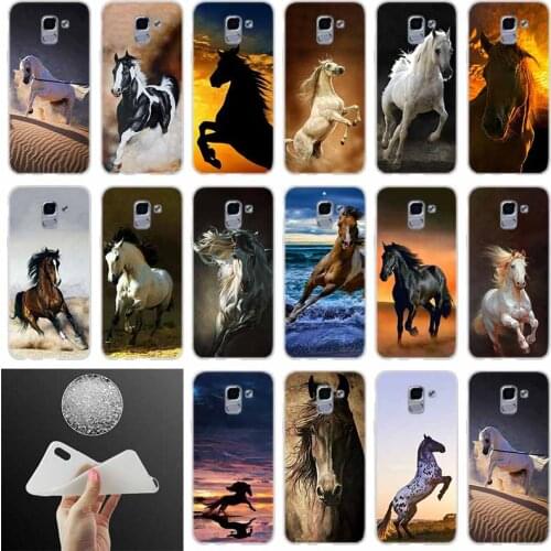 Soft Phone case Cover Horse galloping Horse FOR Coque Samsung Galaxy J6 J4 J8 J7 2018 Plus J3 J5 J7 Prime Pro 2017 2016 Casse