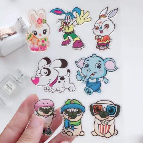 New Cute Animal Clear Stamps Scrapbooking Rubber Stamp Handmade DIY Decoration Craft Supplies Stamps for Card Making Silicone