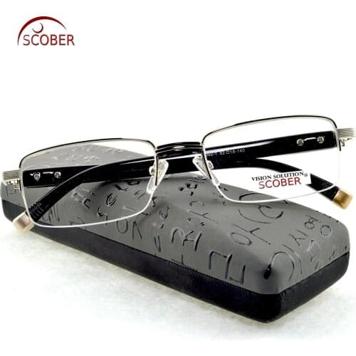 2019 = Scober Men Titanium +tr90 Senators Antireflective Coated Reader Read Non Spherical Reading Glasses +0.5 +0.75 +1 To +6