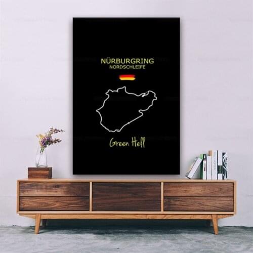 The Nurburgring Nordschleife Posters Canvas Painting Characters Retro TV Movie Prints Wall Art Pictures for Kids Room Décor