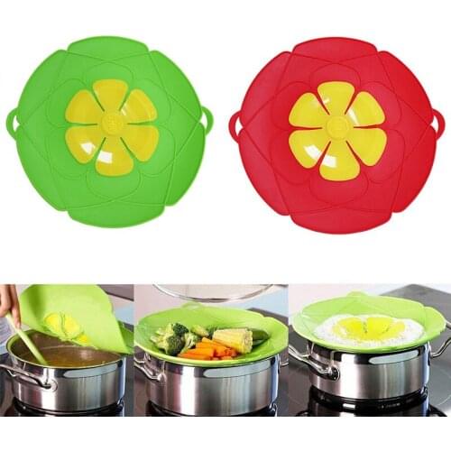 Silicone Anti-overflow Lid Household Dust-proof Pot Lid Kitchen Cooking Tools Cookware High Temperature Kitchen Lid