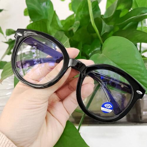 Blue Light Glasses Optical Glasses Frame Women Men Round Oversized Eyeglasses Frames Spectacles Clear Lenses Glasses