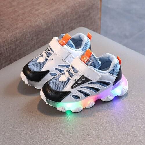 Light Up Sport Shoes with Light for Children,Childrens 2021 Spring Sneakers Boys and Girls Casual Running Shoes, kids shoes