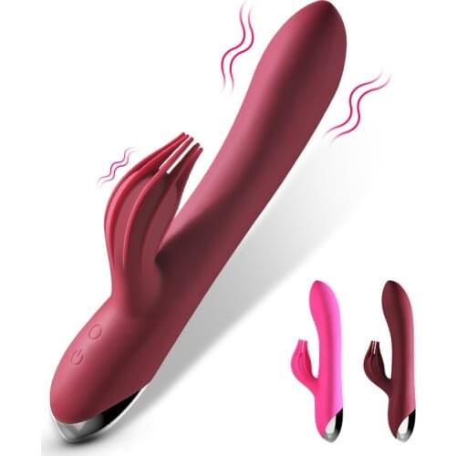 USB Rechargeable 10 Speed Powerful Dildo Rabbit Vibrator for Women Clitoris stimulation Massage Vibrator G-spot Adult sex toys
