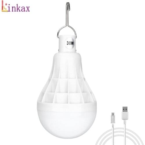 USB Rechargeable Portable Lantern Tent Light 5 Modes 22 LED Bulb Emergency Lamp Waterproof Hanging Hook Flashlight For Camping